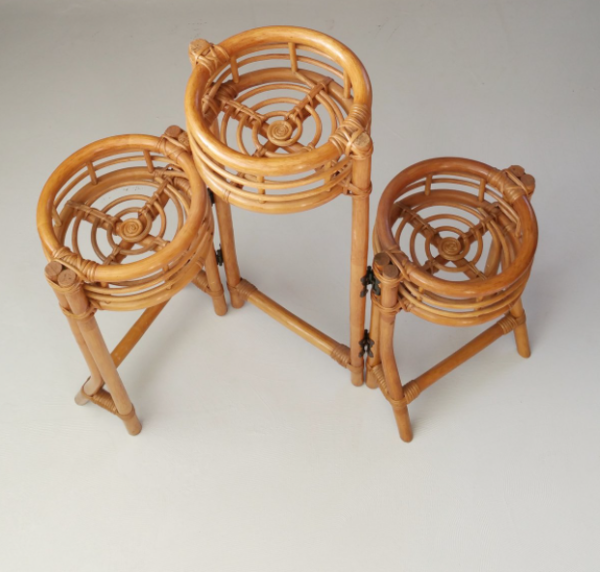 Handmade Rattan Plant Stand | Rattan Planter - Image 3