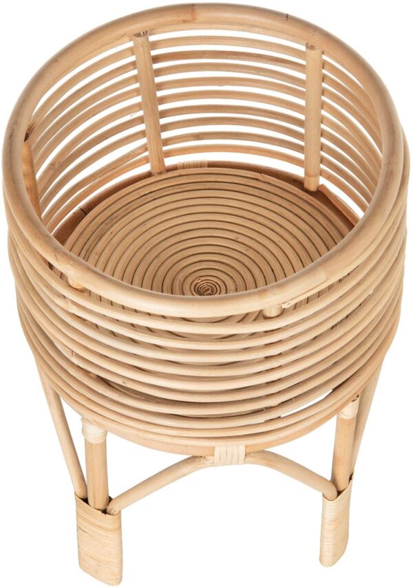 Handmade Rattan Plant Stand | Rattan Planter - Image 4