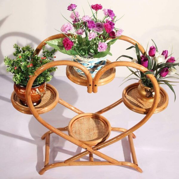 Handmade Rattan Plant Stand | Rattan Planter - Image 4