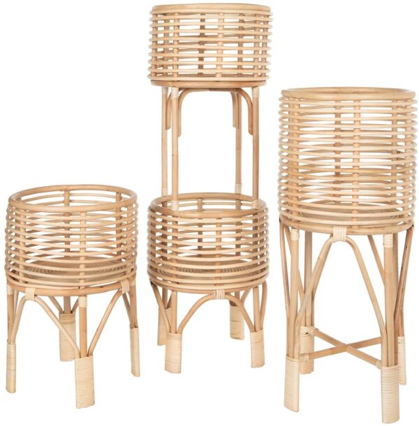Handmade Rattan Plant Stand | Rattan Planter - Image 5