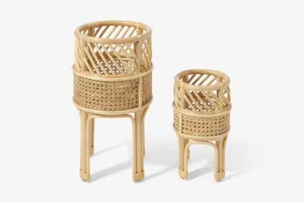 Handmade Rattan Plant Stand | Rattan Planter - Image 6