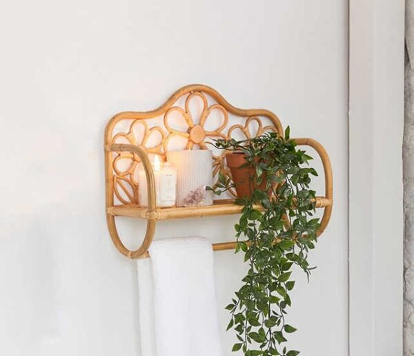 Handmade Rattan Wall Rack | Rattan Wall shelf - Image 3
