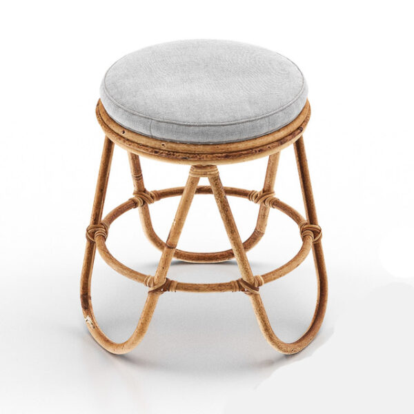 Handmade Rattan Stool - Image 2