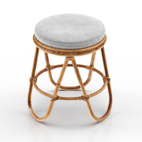 Handmade Rattan Stool - Image 5