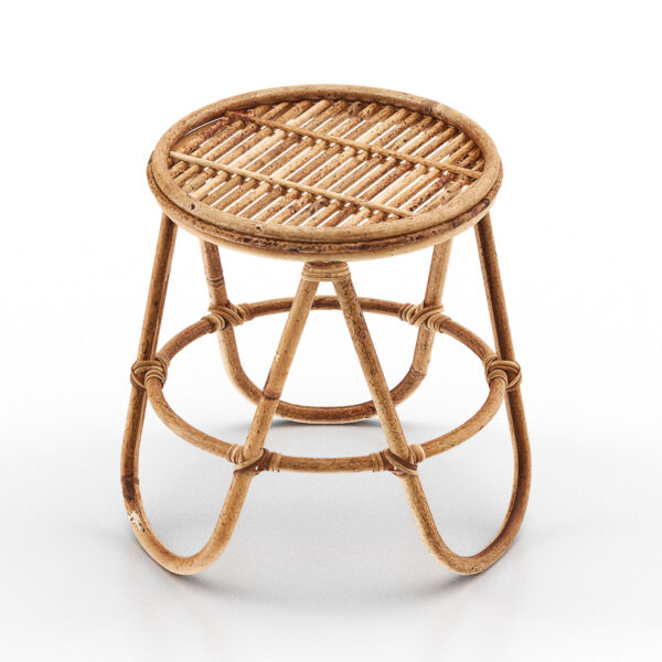 Handmade Rattan Stool - Image 6