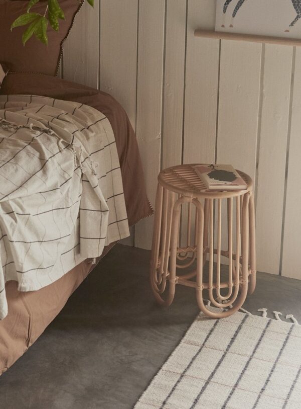 Handmade Rattan Stool - Image 3