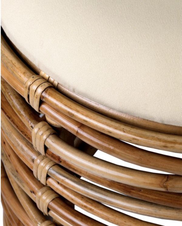 Handmade Rattan Stool - Image 2