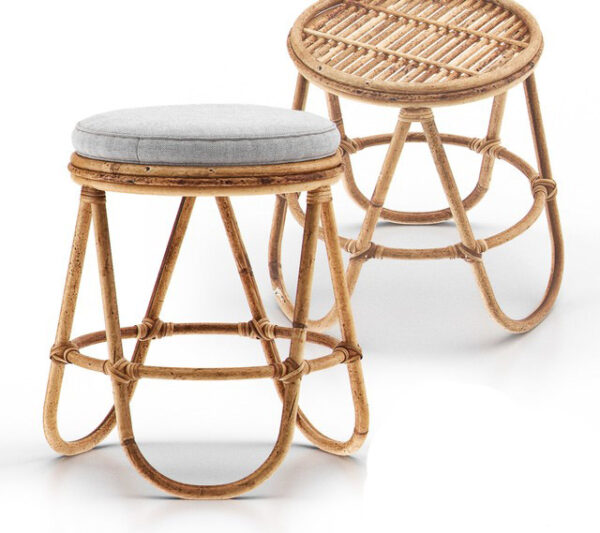 Handmade Rattan Stool - Image 4