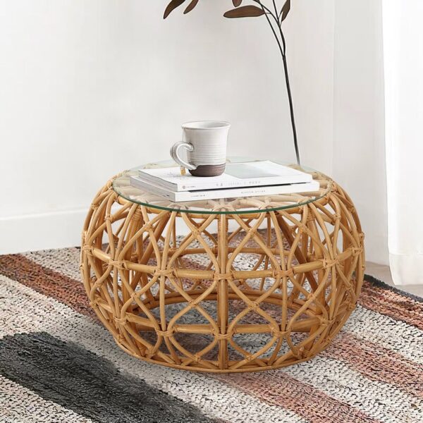 Handmade Rattan Table - Image 2