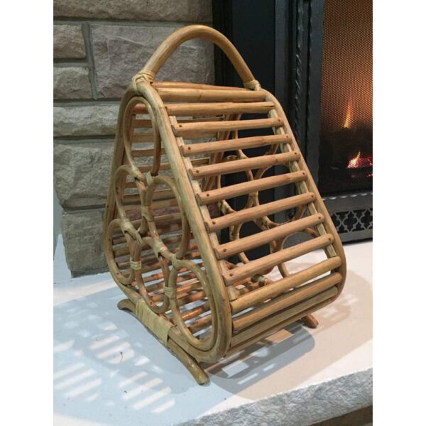 Handmade Rattan Wine Rack - Image 2