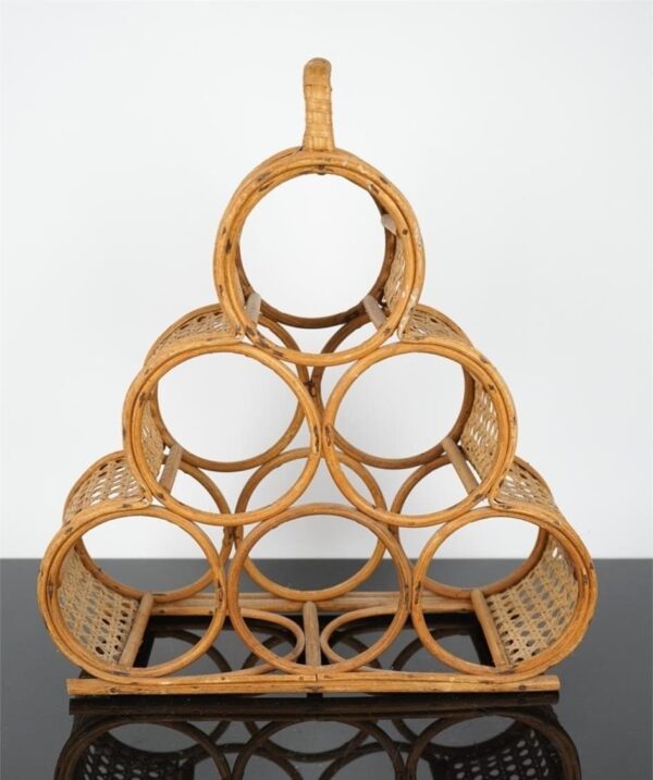Handmade Rattan Wine Rack - Image 2