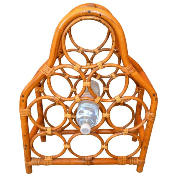 Handmade Rattan Wine Rack - Image 3