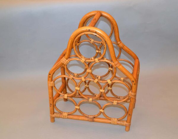 Handmade Rattan Wine Rack - Image 4