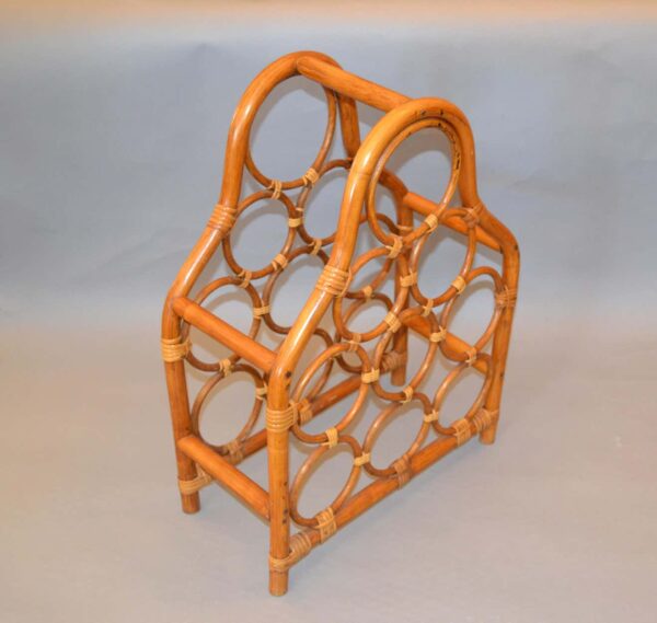 Handmade Rattan Wine Rack - Image 5