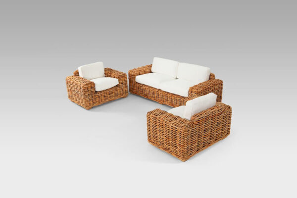 Handmade Rattan Sofa Set - Image 12