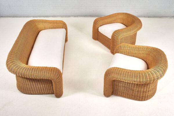 Handmade Rattan Sofa Set - Image 2