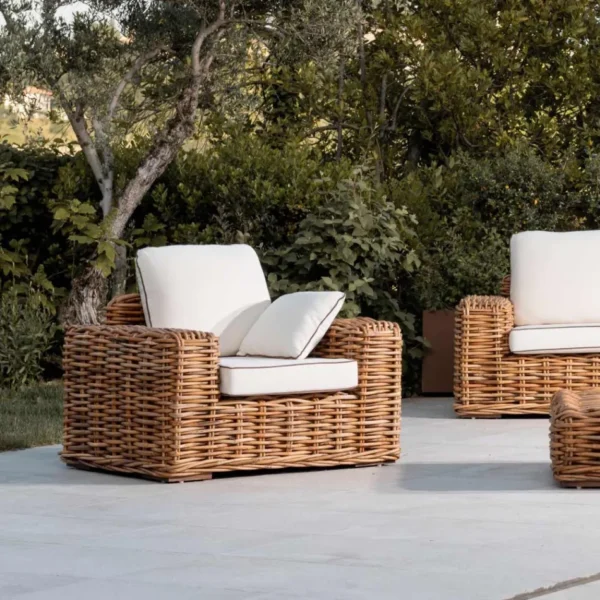 Handmade Rattan Sofa Set - Image 6