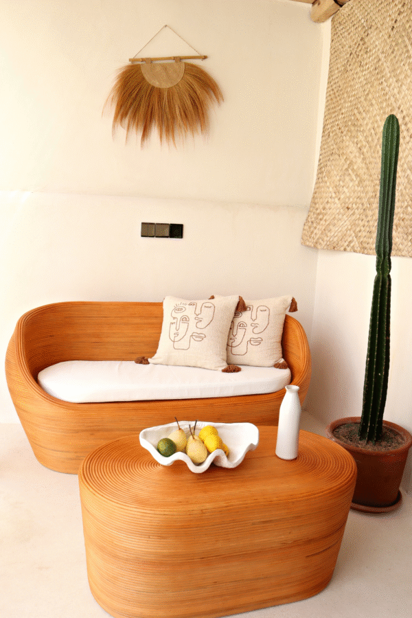 Handmade Rattan Sofa Set - Image 7