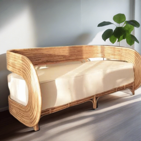 Handmade Rattan Sofa Set - Image 3