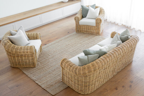 Handmade Rattan Sofa Set - Image 9
