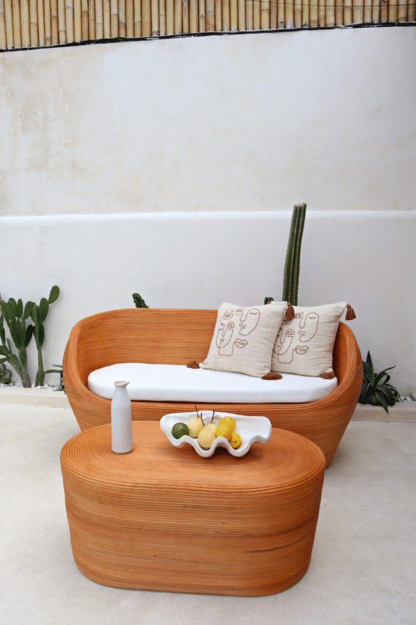Handmade Rattan Sofa Set - Image 8
