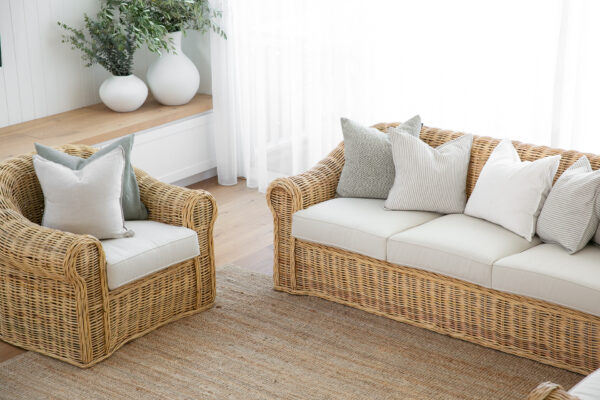 Handmade Rattan Sofa Set - Image 10