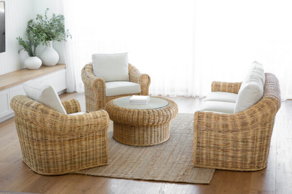 Handmade Rattan Sofa Set - Image 12