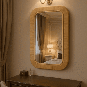 Handmade Rattan Wall Mirror, Real looking Mirror.