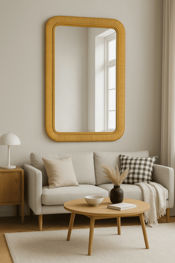 Handmade Rattan Wall Mirror, Real looking Mirror. - Image 21