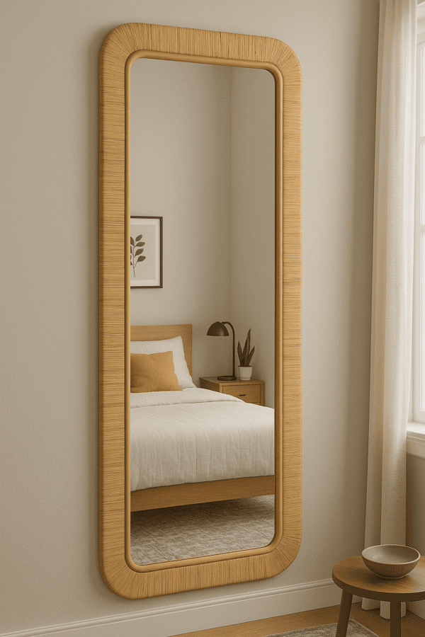 Handmade Rattan Wall Mirror, Real looking Mirror. - Image 25