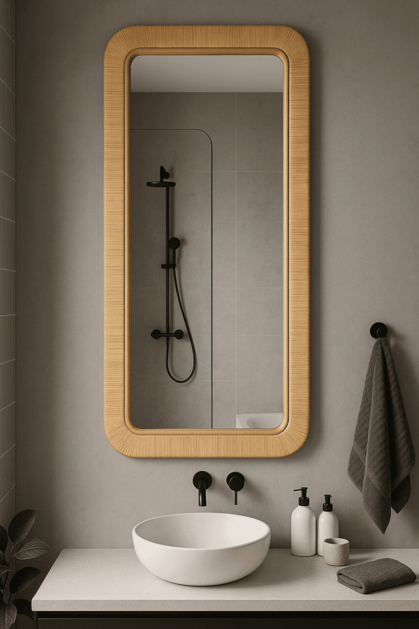 Handmade Rattan Wall Mirror, Real looking Mirror. - Image 26