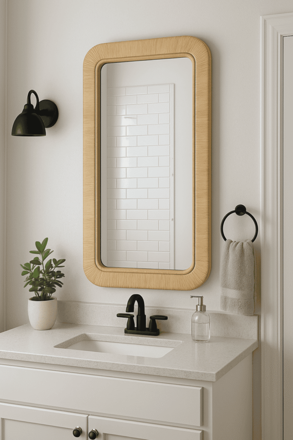 Handmade Rattan Wall Mirror, Real looking Mirror. - Image 27