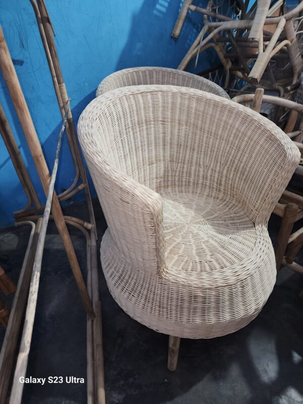 Handmade Rattan Bed, Chair and table - Image 2