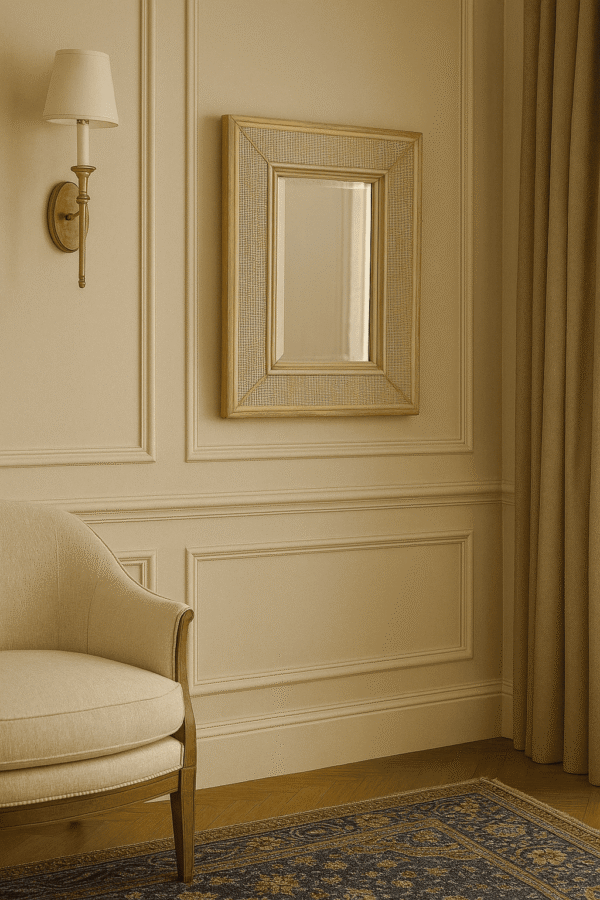 Handmade Rattan Wall Mirror, Real looking Mirror. - Image 3