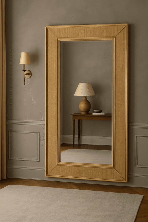 Handmade Rattan Wall Mirror, Real looking Mirror.