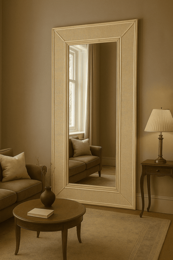 Handmade Rattan Wall Mirror, Real looking Mirror. - Image 7
