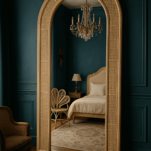 Handmade Rattan Wall Mirror, Real looking Mirror.