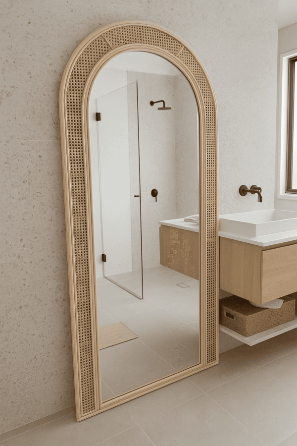 Handmade Rattan Wall Mirror, Real looking Mirror. - Image 7
