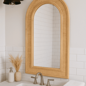 Handmade Rattan Wall Mirror, Real looking Mirror.