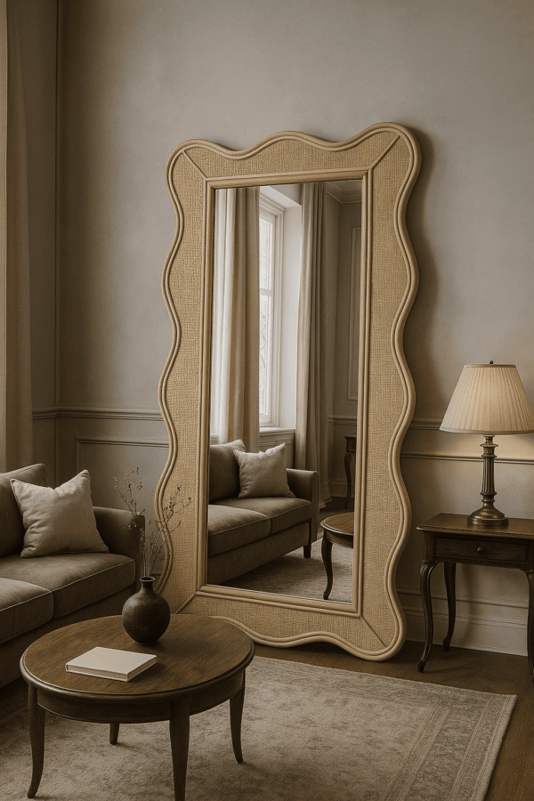 Handmade Rattan Wall Mirror, Real looking Mirror.