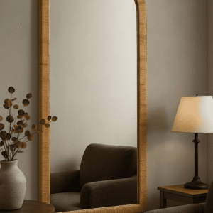 Handmade Rattan Wall Mirror, Real looking Mirror.