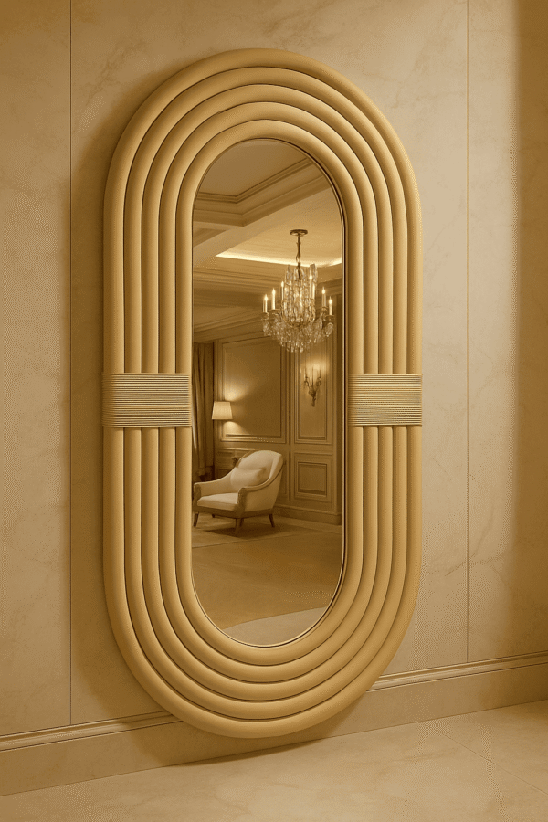Handmade Rattan Wall Mirror, Real looking Mirror. - Image 5