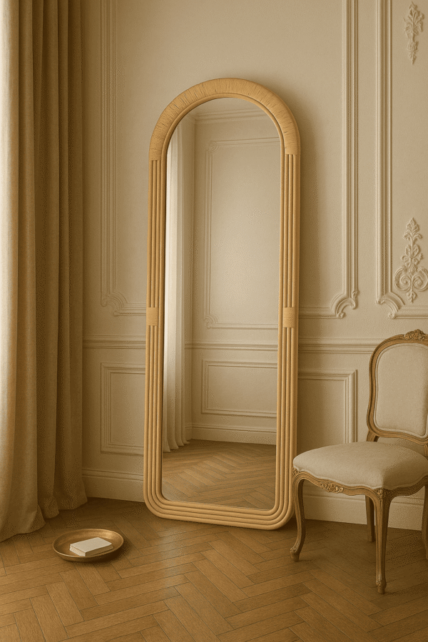 Handmade Rattan Wall Mirror, Real looking Mirror - Image 6