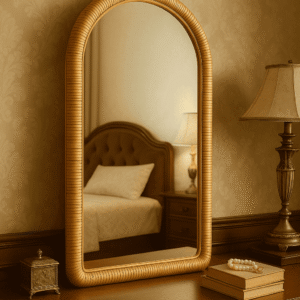 Handmade Rattan Wall Mirror, Real looking Mirror.