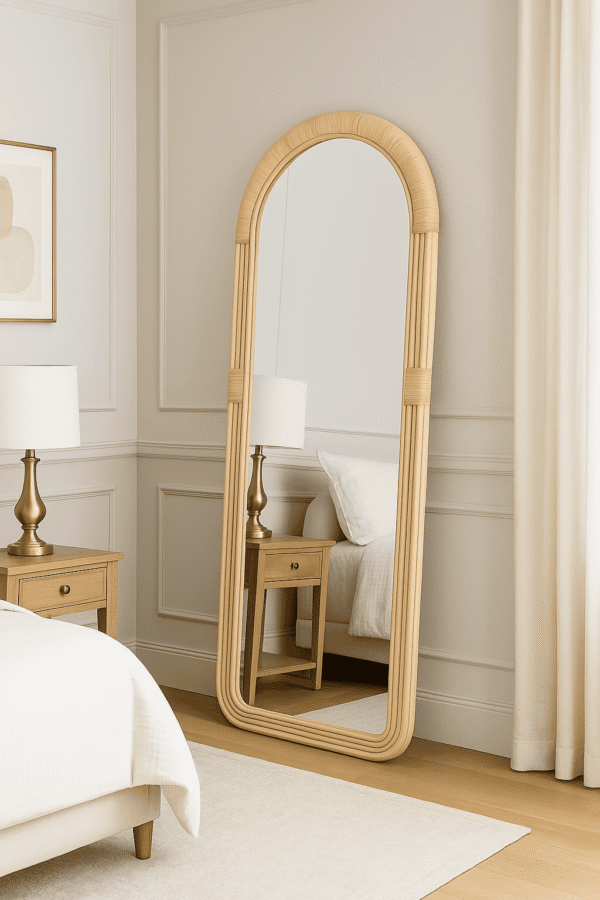 Handmade Rattan Wall Mirror, Real looking Mirror - Image 7