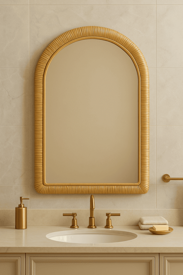 Handmade Rattan Wall Mirror, Real looking Mirror. - Image 8